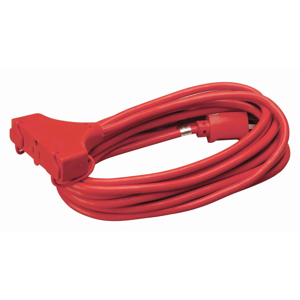 Southwire 4217SW8804 25' SJTW 14/3 Three-Way Power Block (Red) - Mactool Shop