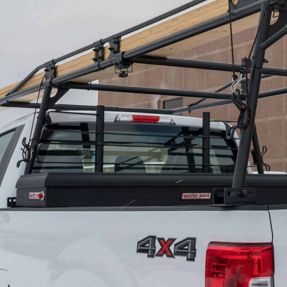 WeatherGuard 1059-52-01 Matte Black Steel Truck Rack Cab Protector, Full Size - Mactool Shop