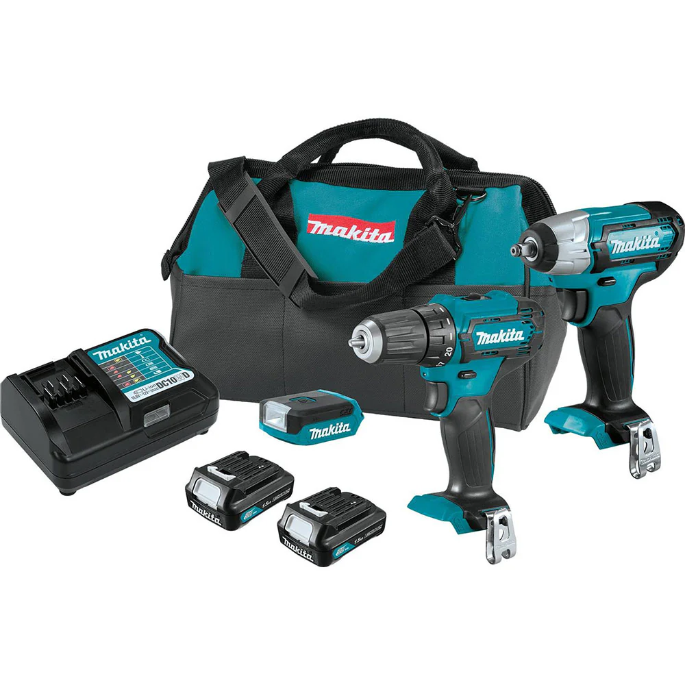 Makita CT326 12V max CXT® Lithium-Ion Cordless 3-Pc. Combo Kit (1.5Ah) - Mactool Shop
