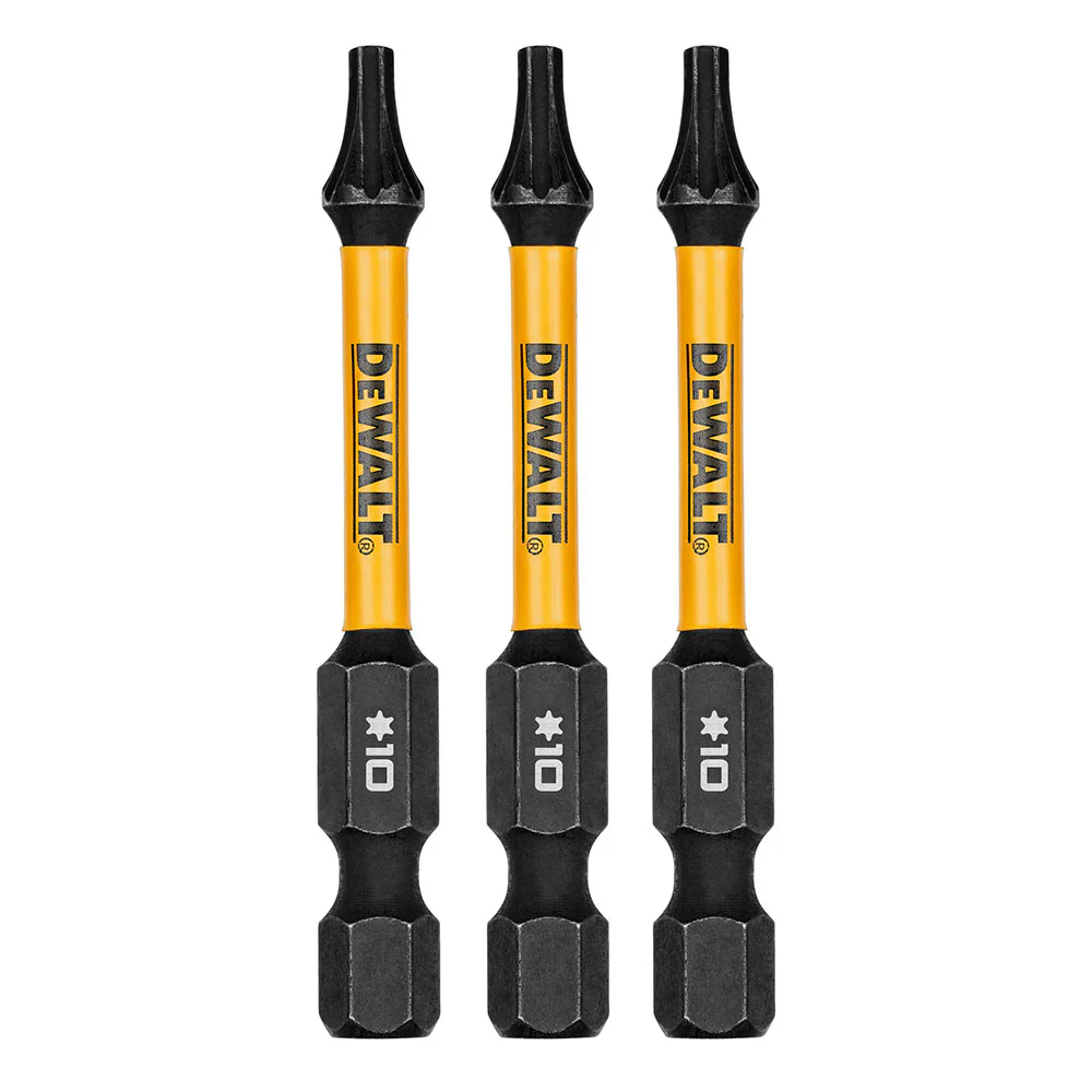 DeWalt DWAF2TX10IR3 T10 FLEXTORQ 1/4 x 2.25in Impact Driver Bits, 3-Pack - Mactool Shop