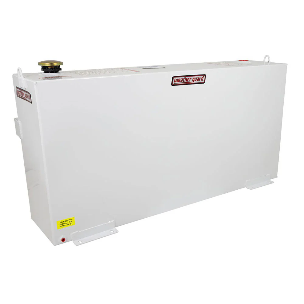 WeatherGuard 359-3-01 50-Gallon White Steel Fuel Transfer Tank, Column - Mactool Shop