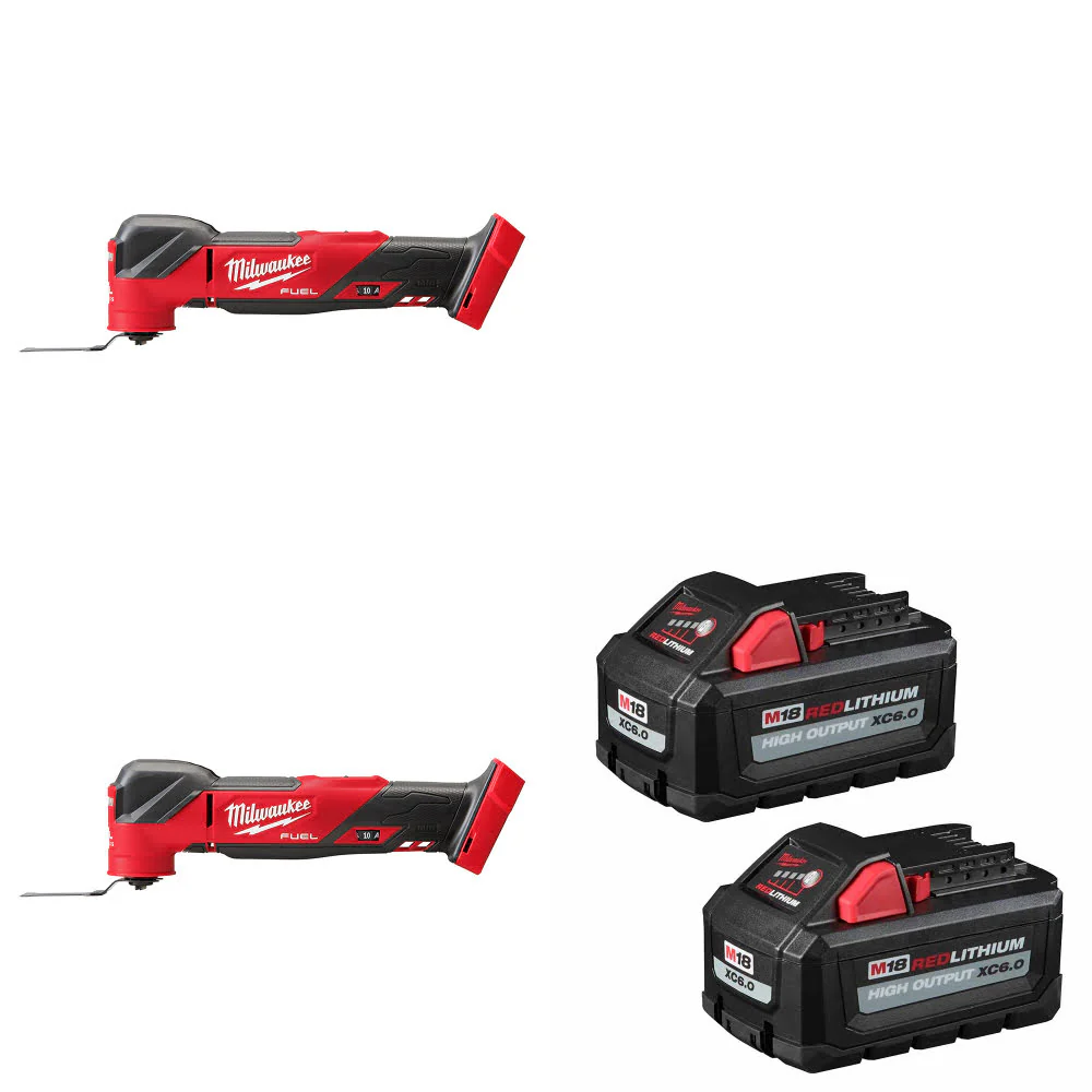 Milwaukee 2836-20 M18 FUEL Multi-Tool, 2 Pack W/ FREE 48-11-1862 M18 Battery-2Pk - Mactool Shop