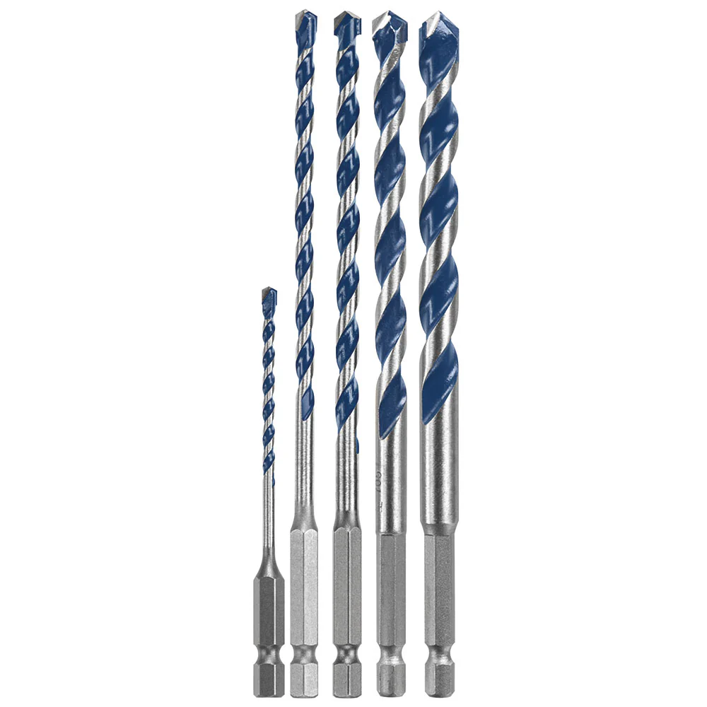 Bosch HCBG500T 5 Piece BlueGranite Turbo Carbide Hammer Drill Bit Set - Mactool Shop