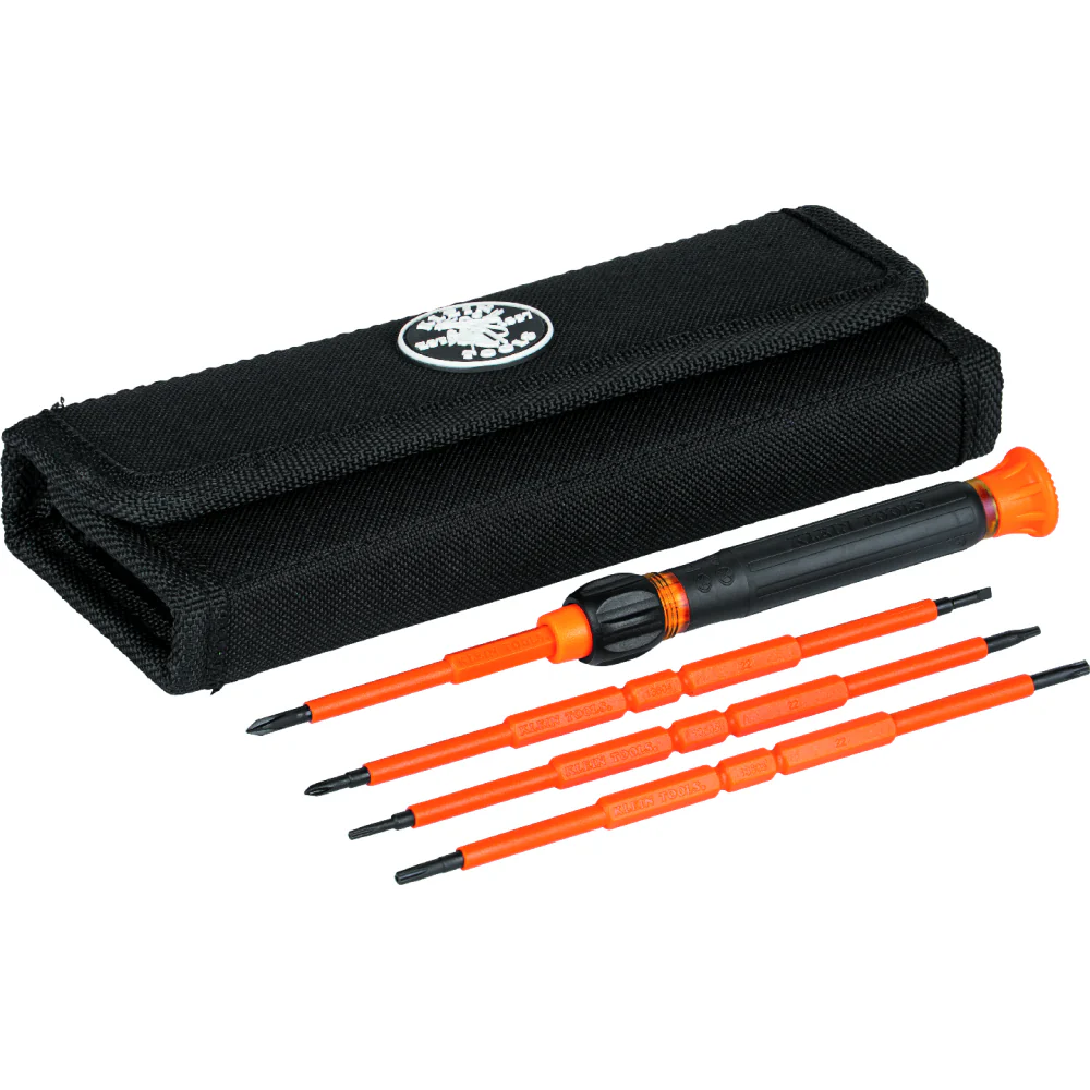 Klein 32584INSR 8-in-1 Insulated Precision Screwdriver Set with Case - Mactool Shop