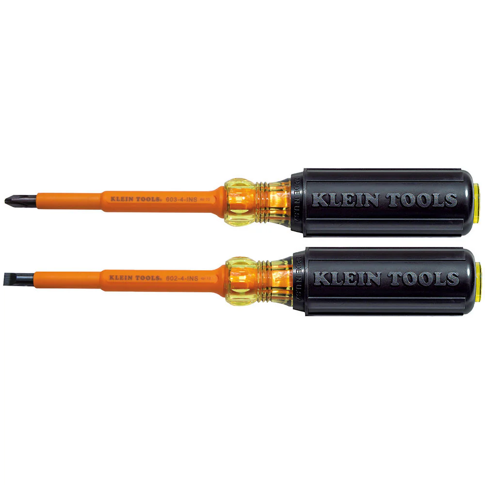 Klein 33532-INS Insulated Screwdriver Set, Slotted and Phillips, 2-Piece - Mactool Shop
