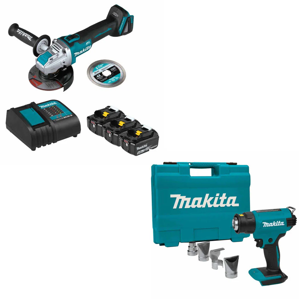 Makita BL1840BSCX3 18V LXT Li-Ion Starter Pack W/ FREE XGH01ZK 18V LXT Heat Gun - Mactool Shop