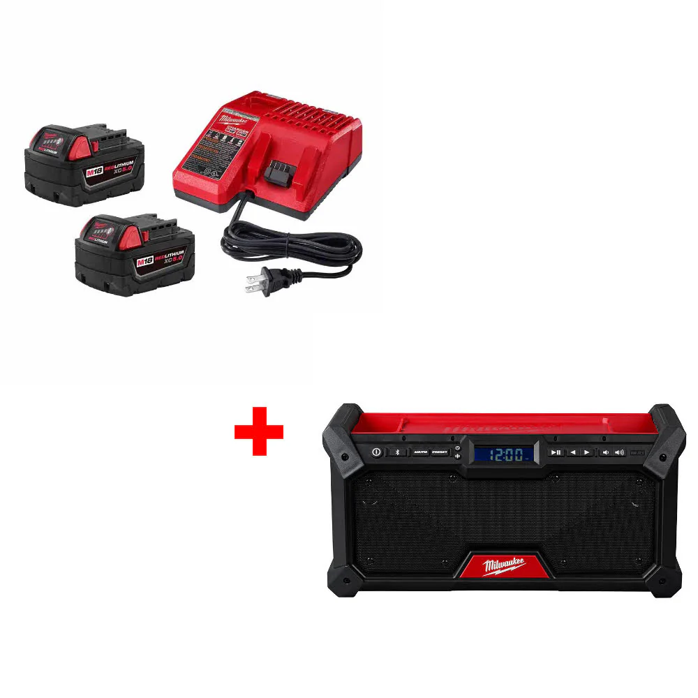 Milwaukee 48-59-1852B M18 18V Starter Kit W/ FREE 2952-20 M18 Jobsite Radio - Mactool Shop