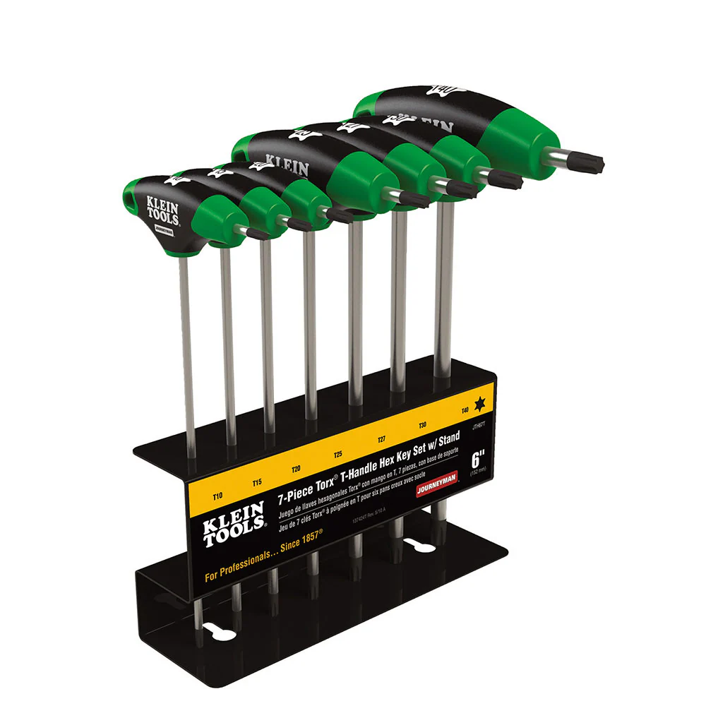 Klein Tools JTH67T TORX T-Handle Hex Key Set and Stand, 6