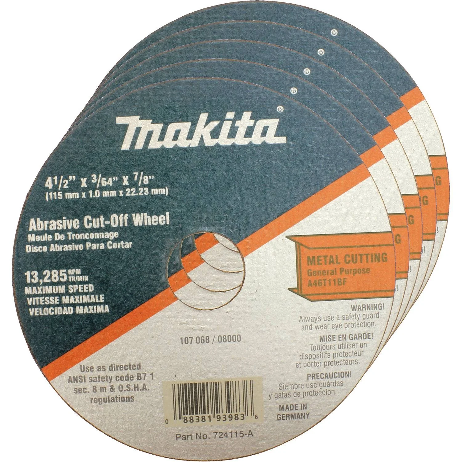 Makita 724115-A-25 4-1/2
