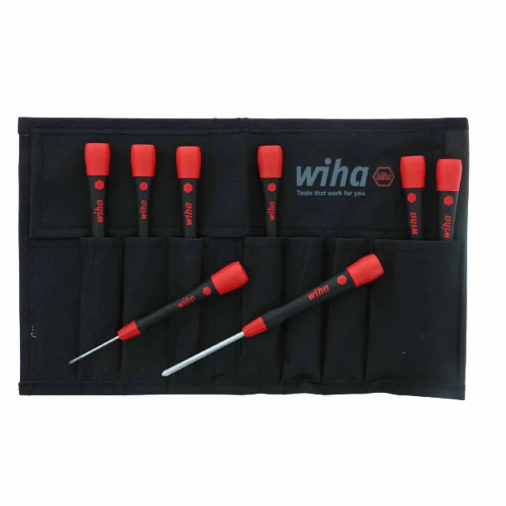 Wiha 26193 8 Piece PicoFinish Precision Slotted and Phillips Screwdriver Set - Mactool Shop