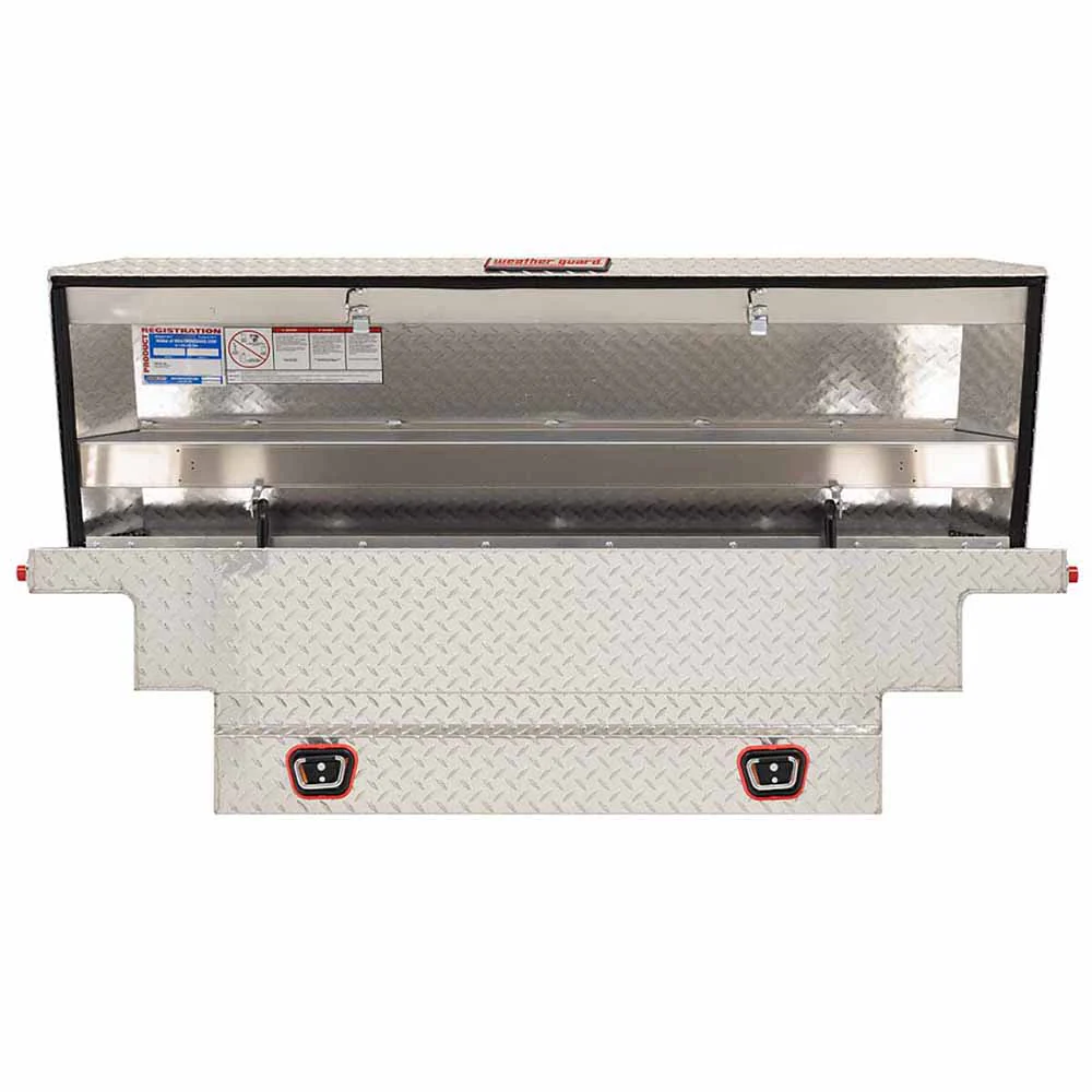 Weather Guard 137-0-03 Model 137-0-03 Saddle Box, Aluminum, Compact Deep, Clear, 8.0 Cu. Ft. - Mactool Shop