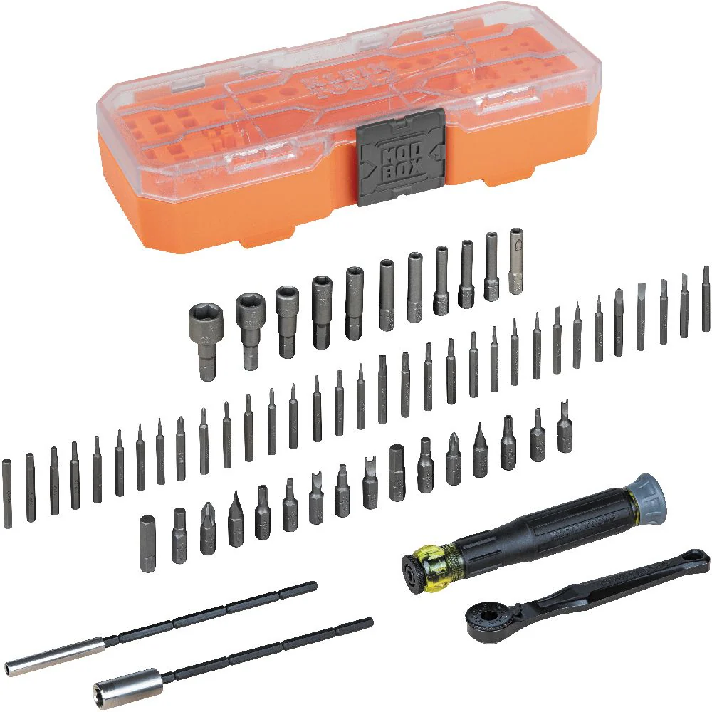Klein 32787 Precision Ratchet and Driver System, 64-Piece - Mactool Shop