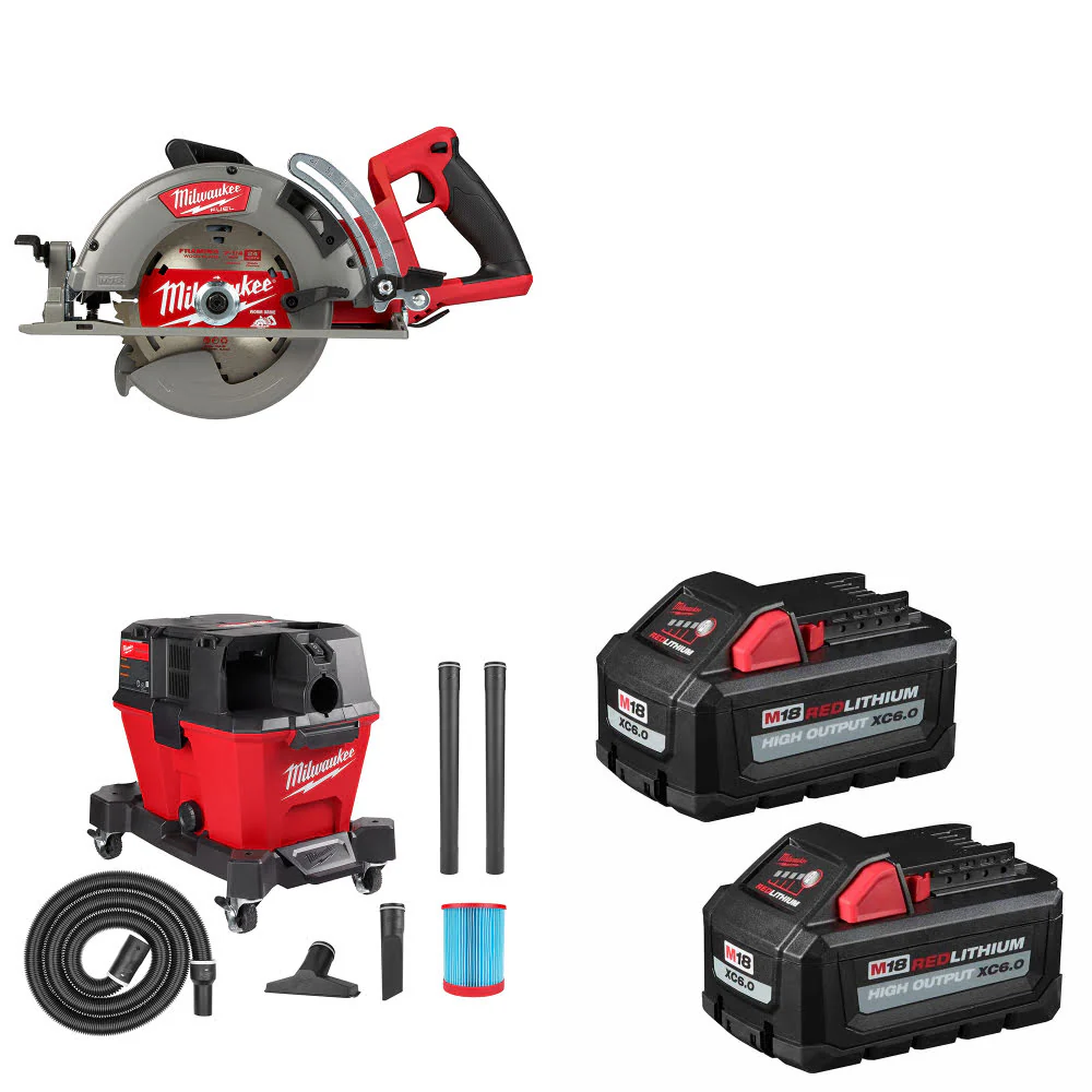 Milwaukee 2830-20 M18 FUEL Circ Saw W/ 0910-20 M18 Vacuum & FREE Battery-2Pk - Mactool Shop