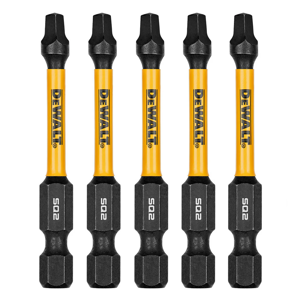 DeWalt DWAF2SQ2IR5 SQ2 FLEXTORQ 1/4 x 2-1/4in Impact Driver Bits, 5-Pack - Mactool Shop
