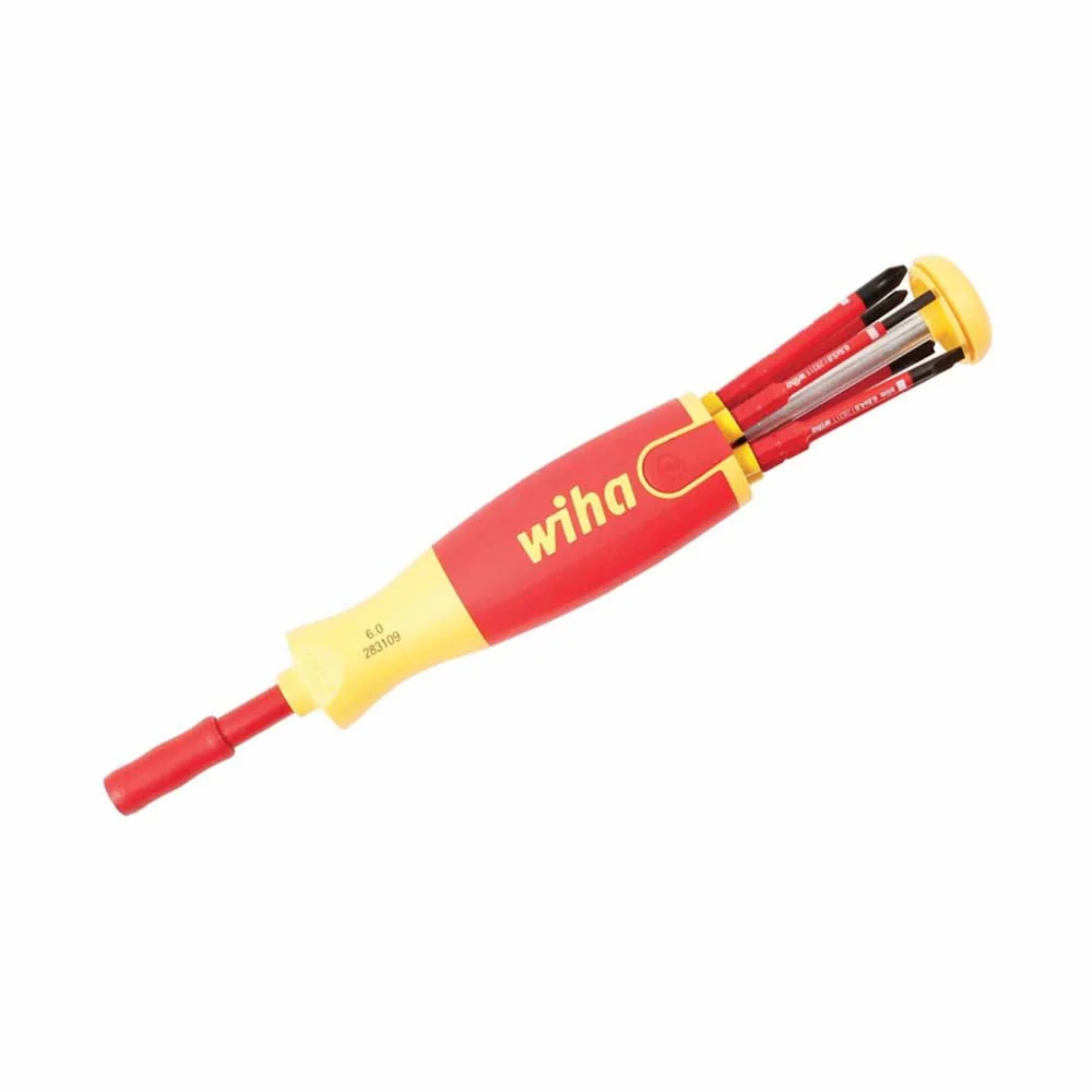Wiha 28393 7 Piece Insulated SlimLine Ultra-Driver Blade Set Slotted, Phillips - Mactool Shop