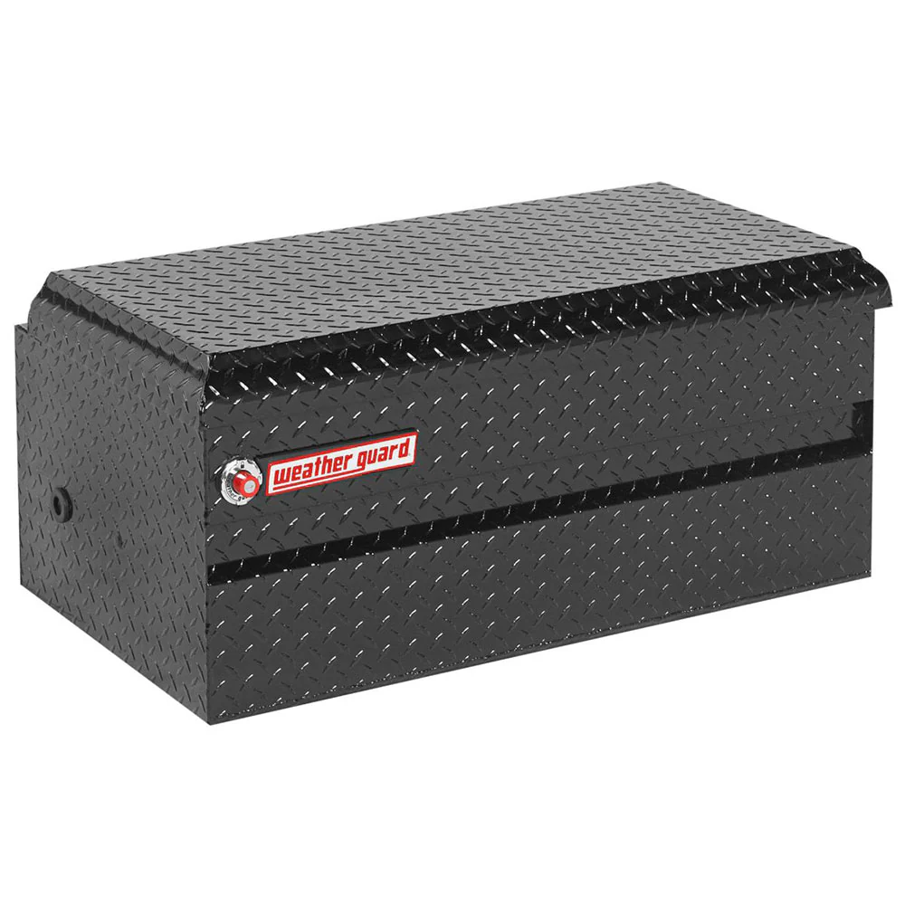WeatherGuard 644-5-01 Gloss Black Aluminum All-Purpose Chest, Compact, 6.0 Cu. Ft. - Mactool Shop