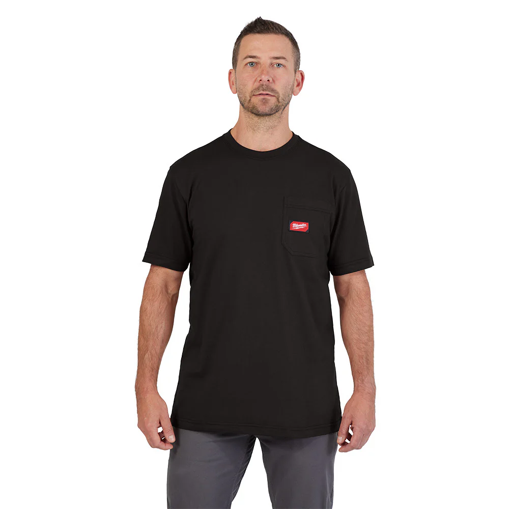 Milwaukee 605B GRIDIRON Pocket T-Shirt - Short Sleeve Black - Mactool Shop