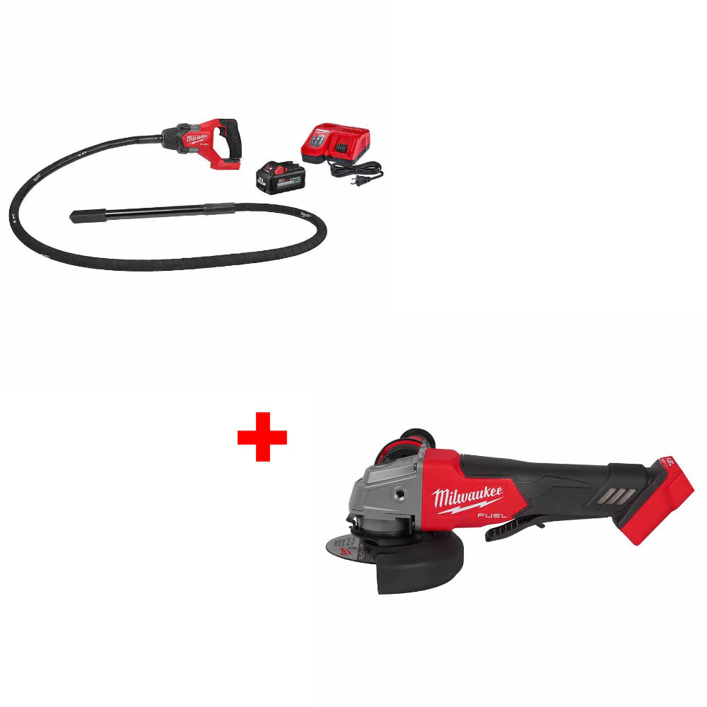 Milwaukee 2911-21 M18 FUEL 8' Vibrator Kit W/ FREE 2880-20 M18 FUEL Grinder - Mactool Shop