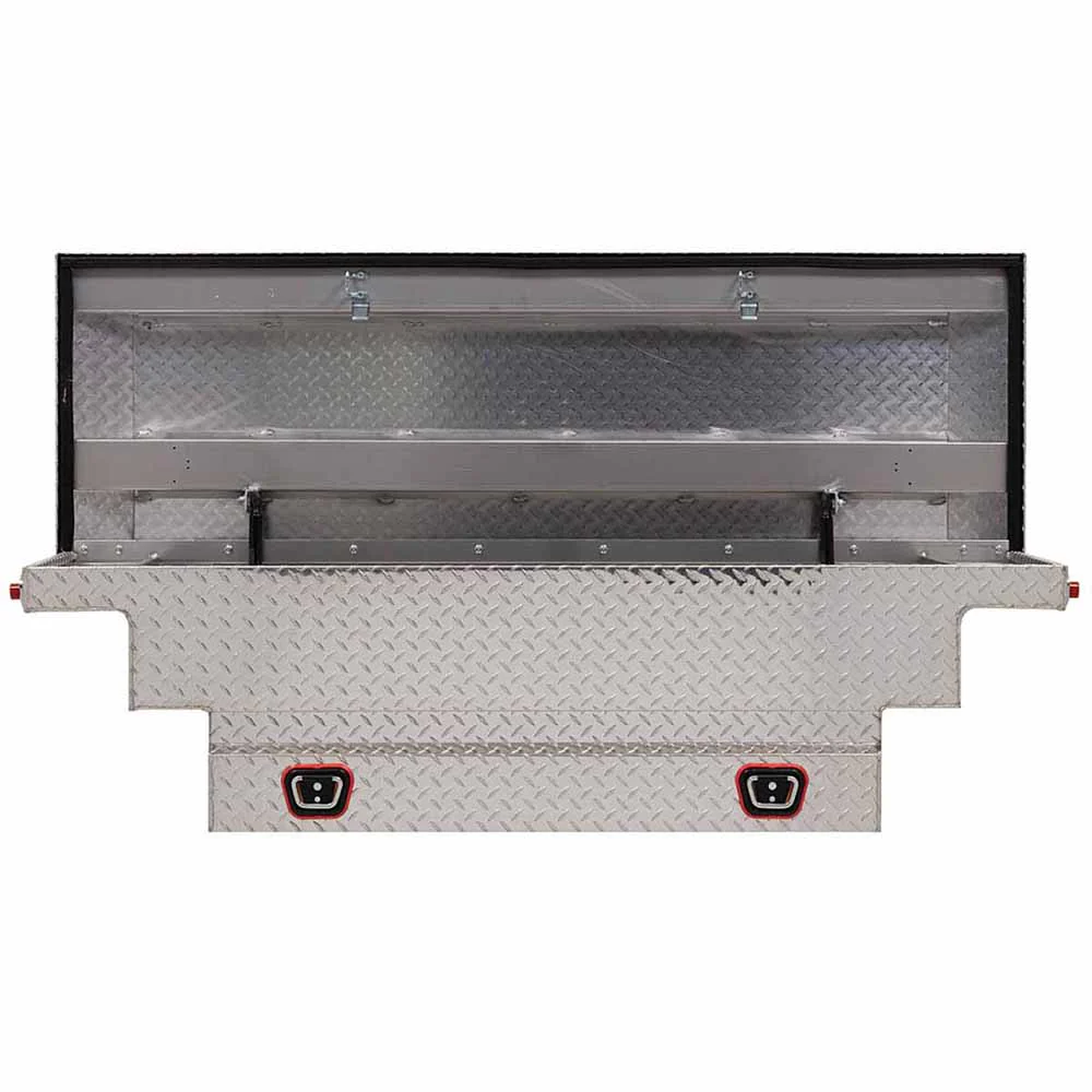 Weather Guard 131-0-03 Model 131-0-03 Saddle Box, Aluminum, Compact Low Profile, Clear, 7.7 Cu. Ft. - Mactool Shop