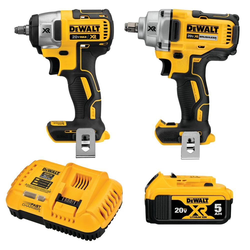 DeWalt DCK205P1 20V Max Cordless Impact Wrench 2-Tool Combo Kit - Mactool Shop