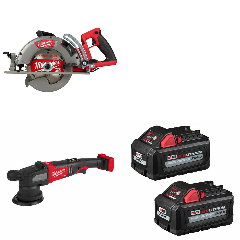 Milwaukee 2830-20 M18 FUEL Circ Saw W/ 2684-20 M18 Polisher & FREE Battery-2Pk - Mactool Shop