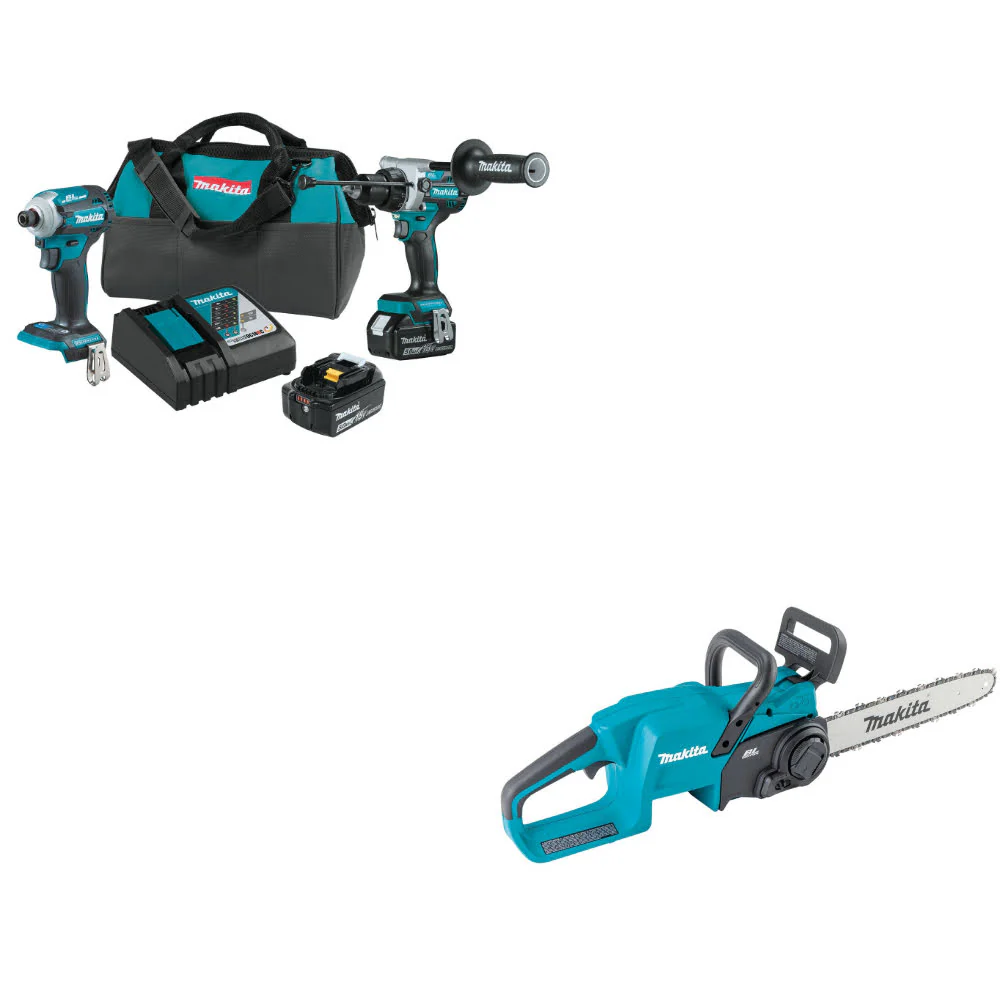 Makita XT288T 18V LXT® Li-Ion 2-Pc. Combo Kit W/ FREE XCU11Z 18V LXT Chain Saw - Mactool Shop