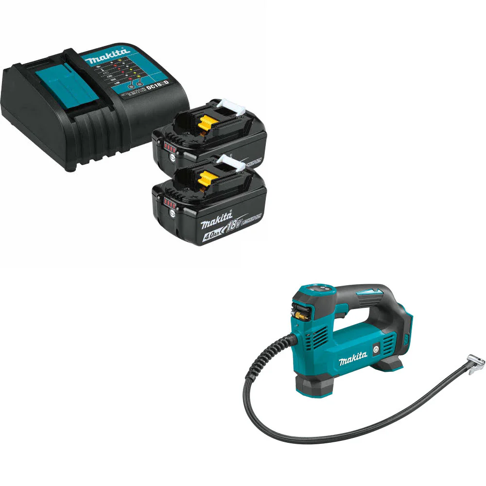 Makita BL1840BSC2 18V LXT Li-Ion Starter Pack W/ FREE DMP180ZX 18V LXT Inflator - Mactool Shop