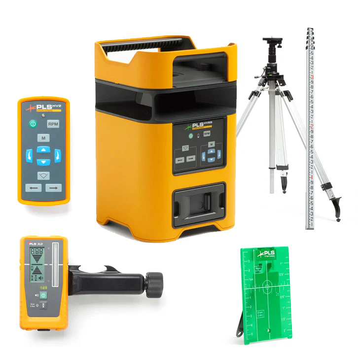 Pacific Laser 5022520 PLS HV2G KIT, Manual Slope Green Rotary Laser Kit - Mactool Shop