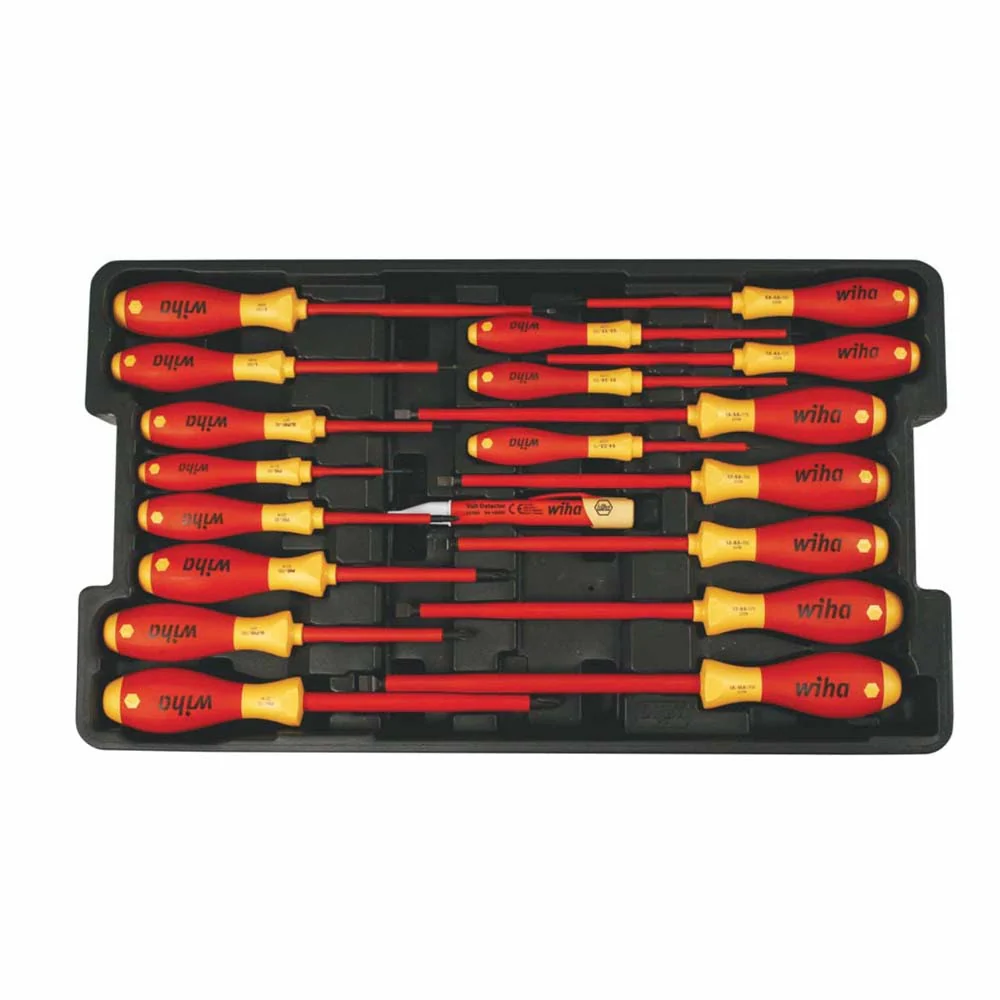 Wiha 32095 19 Piece Insulated Screwdriver and Cat III Voltage Detector Set - Mactool Shop