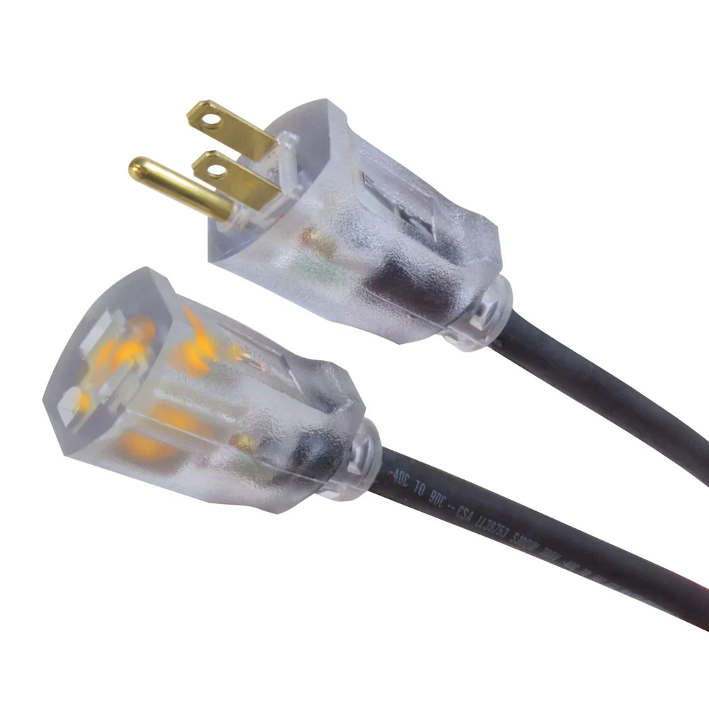 Southwire 3678SW0008 25' 12/3 Royal SJOOW Extension Cord (Black) - Mactool Shop