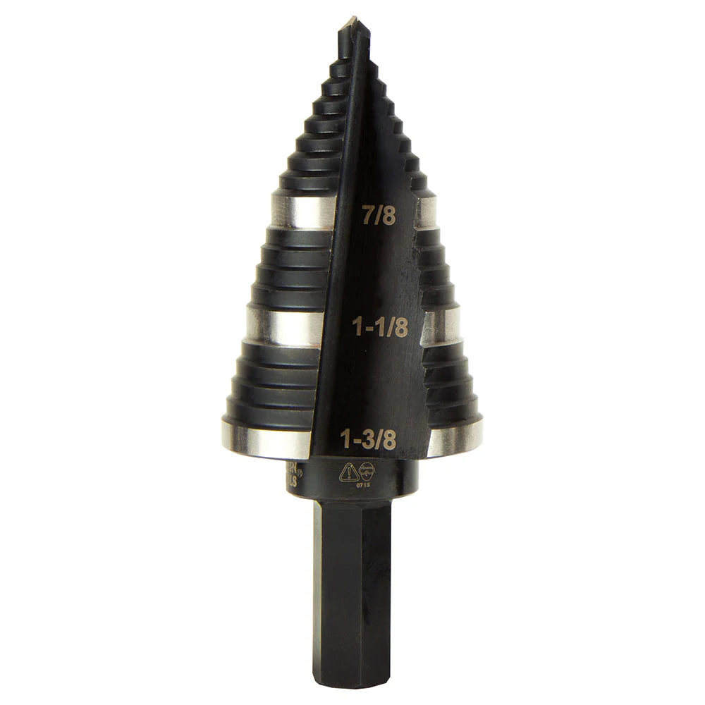 Klein KTSB15 Step Drill Bit #15 Double Fluted 7/8 to 1-3/8-Inch - Mactool Shop