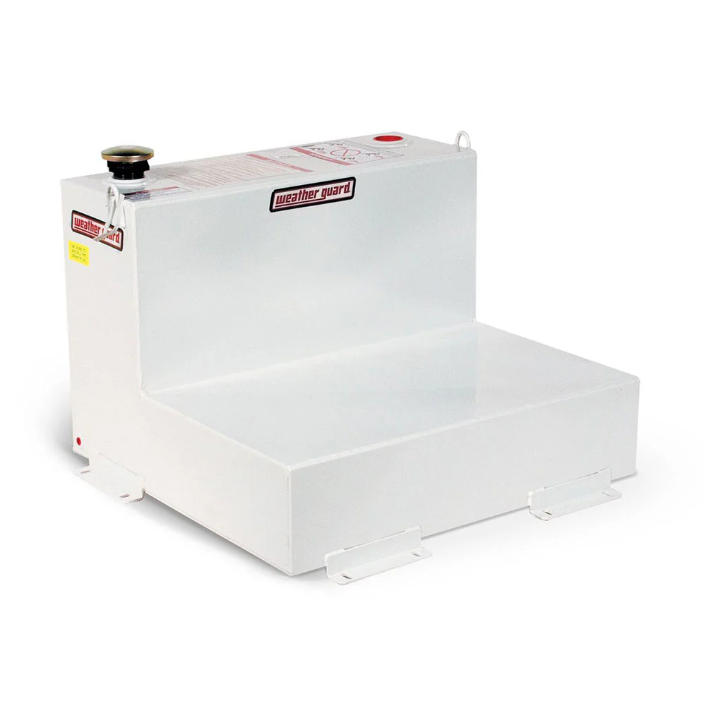 WeatherGuard 350-3-01 50-Gallon White Steel Fuel TransferTank, L-Shape - Mactool Shop