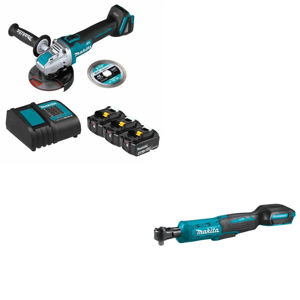 Makita BL1840BSCX3 18V LXT Li-Ion Starter Pack W/ FREE XRW01Z 18V LXT Ratchet - Mactool Shop