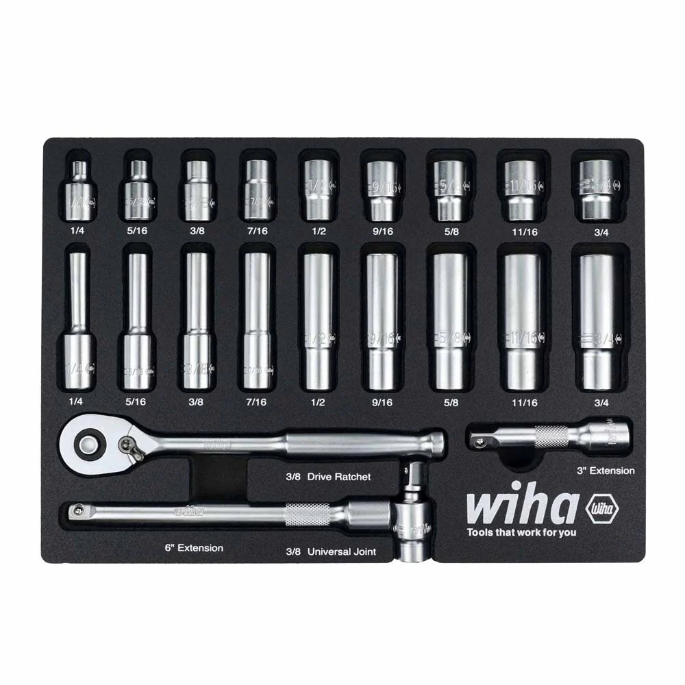 Wiha 33796 22 Piece 3/8