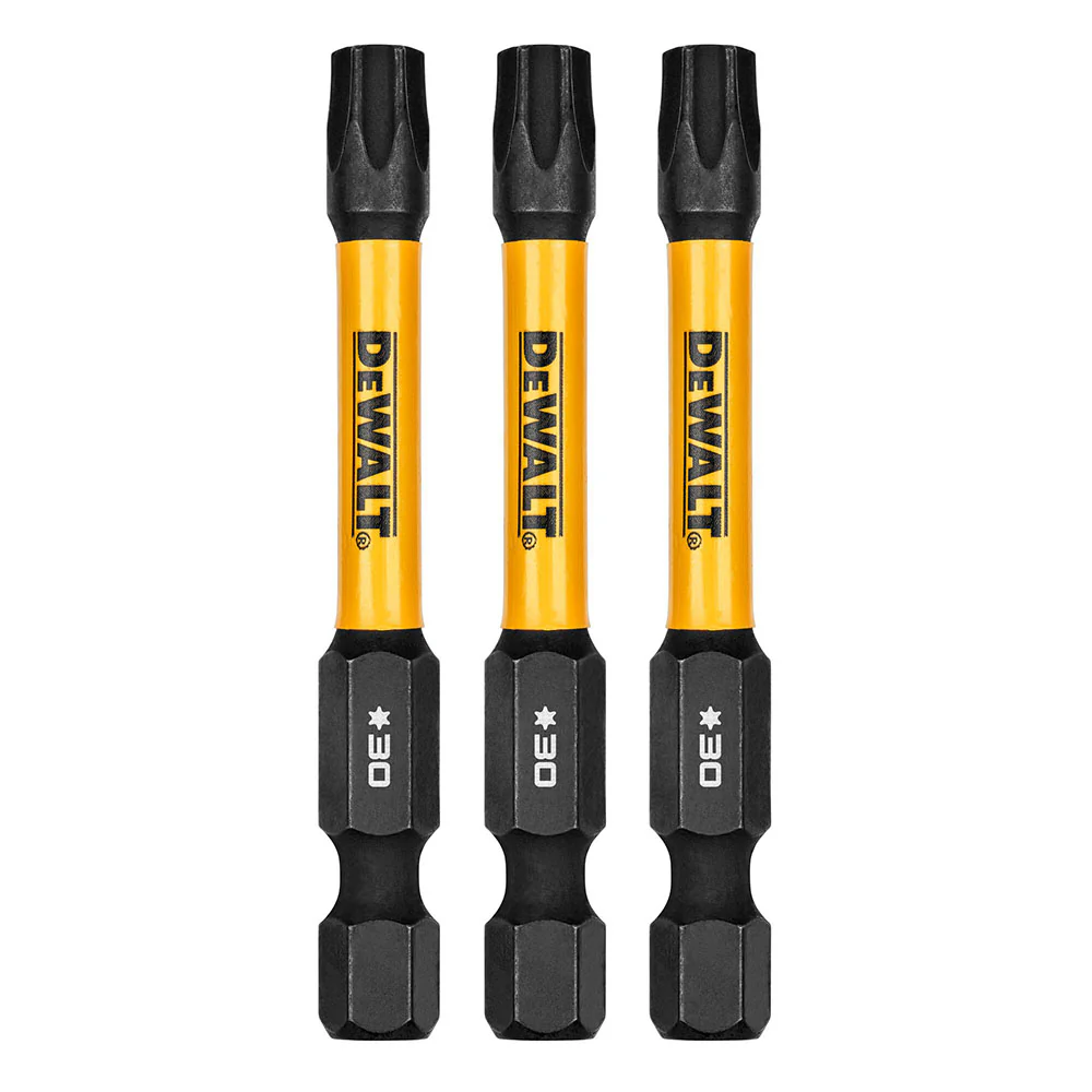 DeWalt DWAF2TX30IR3 T30 FLEXTORQ 1/4 x 2.25in Impact Driver Bits, 3-Pack - Mactool Shop