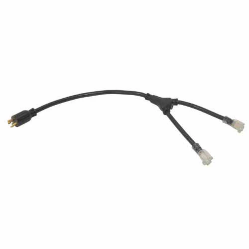 Southwire 65038601 10/3 STW GENERATOR ADAPTER - L14-30 PLUG TO (X2) 5-20 LIGHTED RECEPTACLES - Mactool Shop