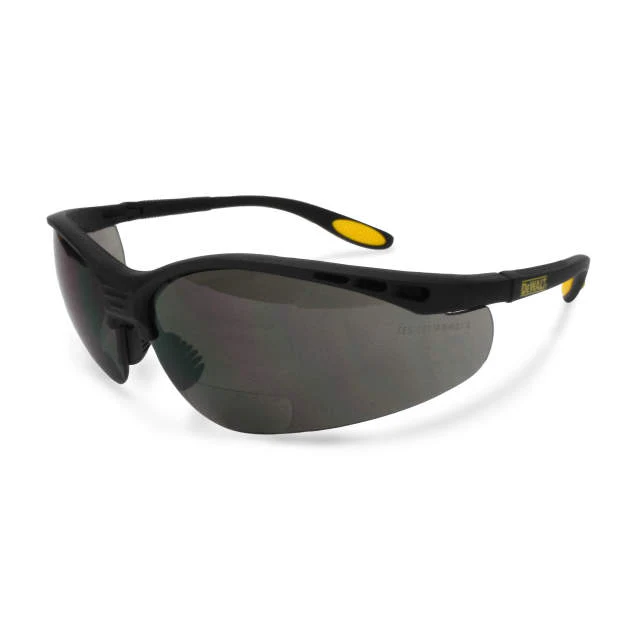 Dewalt DPG59-220D Reinforcer RX Glasses, Black Frame, Smoke Lens, 2.0 Diopter - Mactool Shop