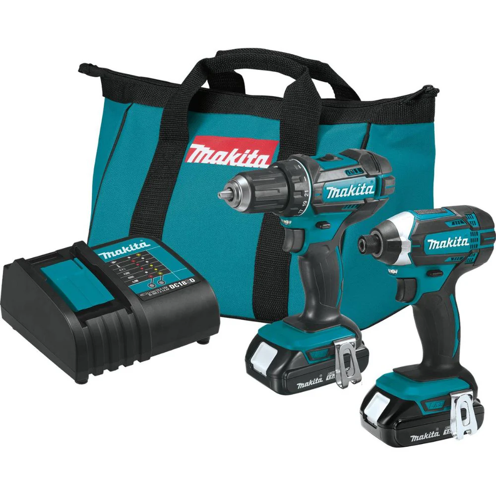 Makita CT225SYX 18V LXT Lithium-Ion Compact Cordless 2 Pc. Combo Kit, XFD10Z, XDT11Z, bag (1.5Ah) - Mactool Shop