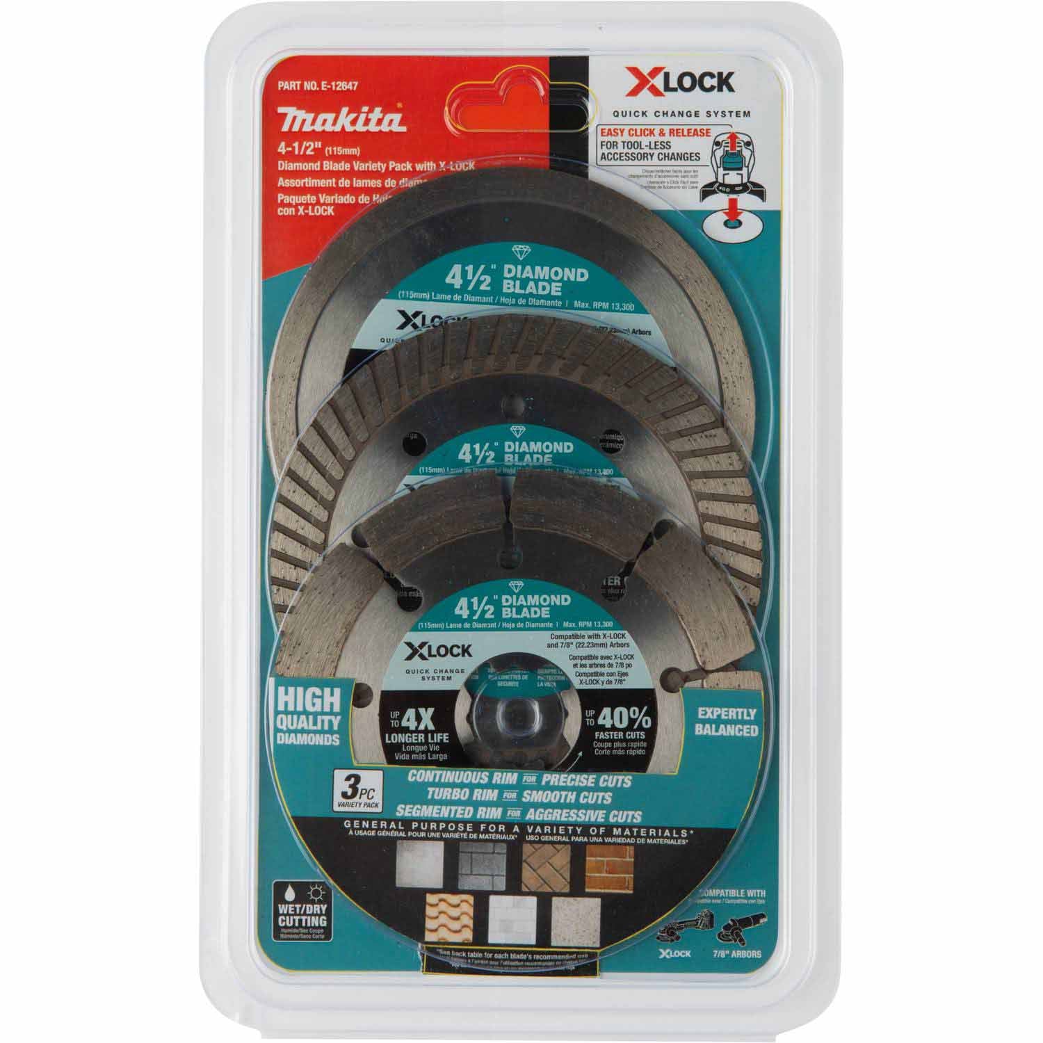 Makita E-12647 X-LOCK 4-1/2