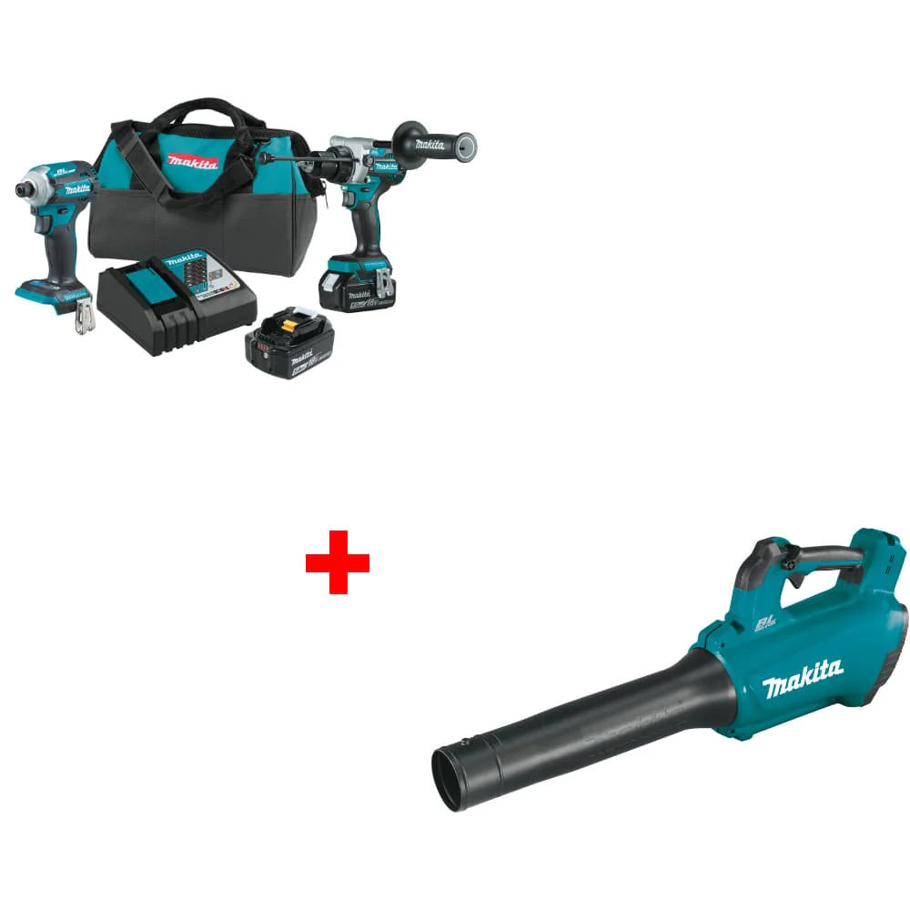 Makita XT288T 18V LXT 2-Pc. Combo Kit w/ FREE XBU03Z 18V LXT Blower, Bare - Mactool Shop