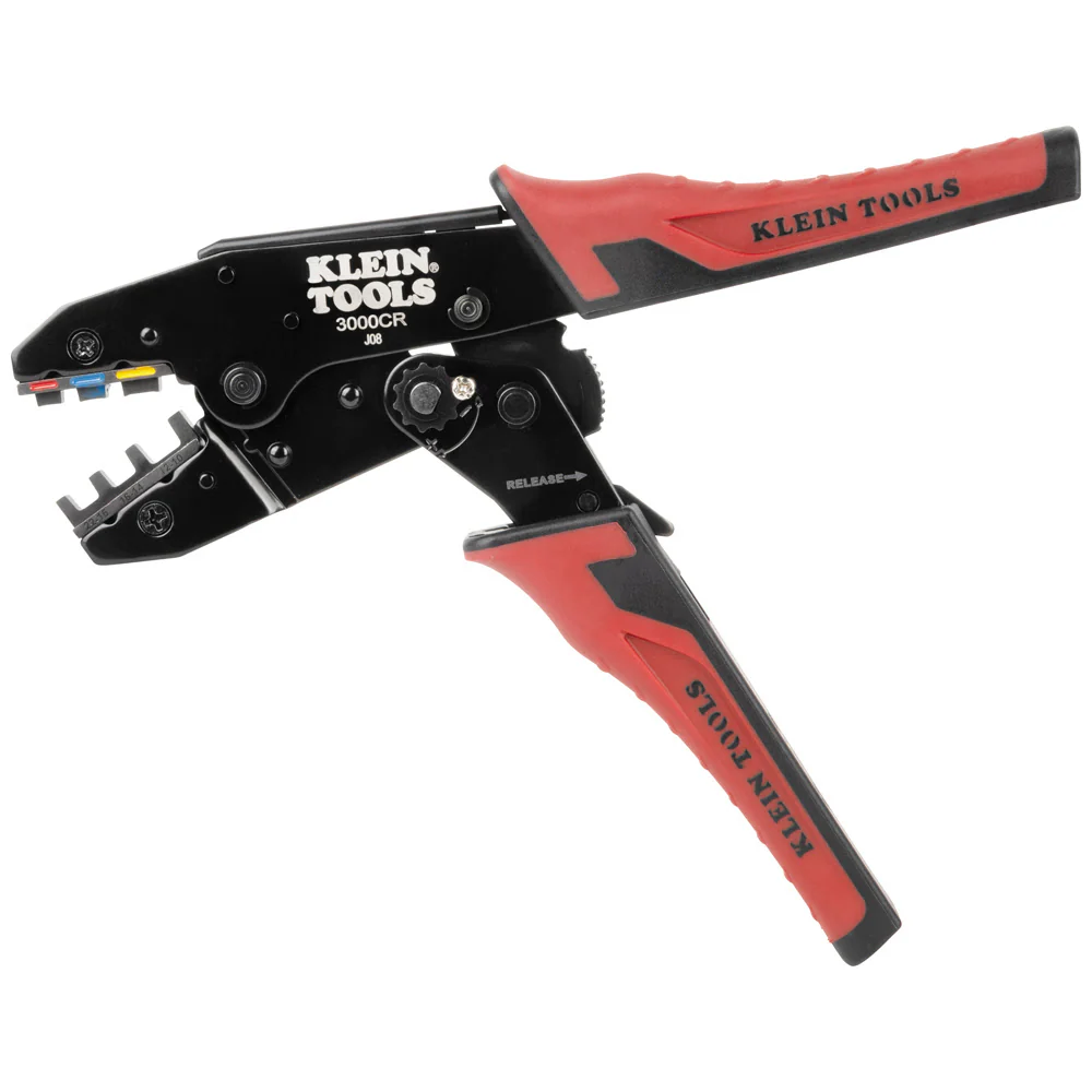 Klein 3007CR Ratcheting Heat Shrink Terminal Crimper, 10 to 22 AWG Wire - Mactool Shop