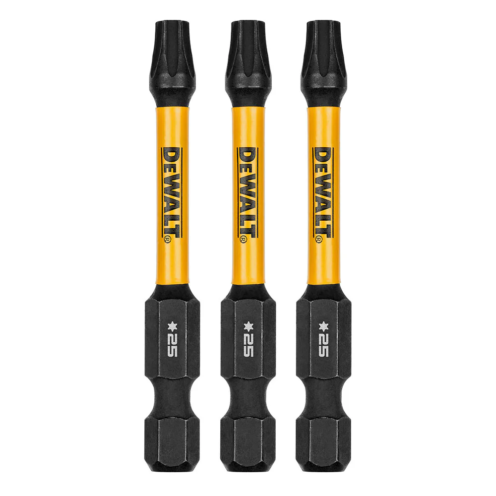 DeWalt DWAF2TX25IR3 T25 FLEXTORQ 1/4 x 2.25in Impact Driver Bits, 3-Pack - Mactool Shop