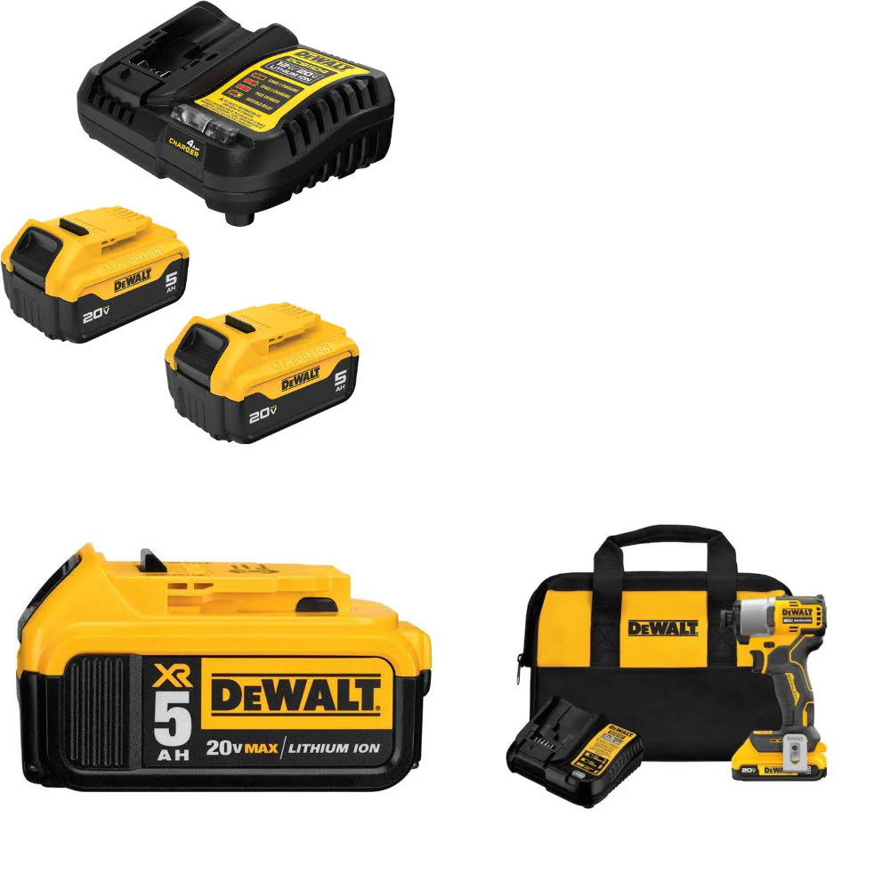 DeWalt DCB205-2C 20V Starter Kit W/ DCB205 20V Battery Pack & Impact Driver Kit - Mactool Shop
