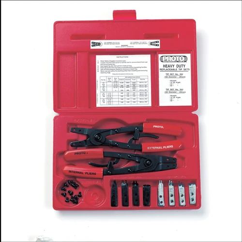 Proto J361 18-Piece Replaceable Tip Retaining Ring Pliers Set - Mactool Shop