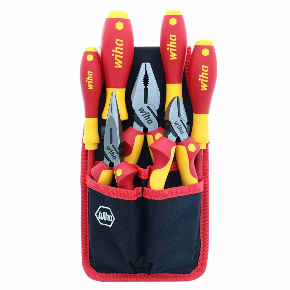 Wiha 32985 7 Piece Insulated Industrial Pliers and Screwdriver Set - Mactool Shop