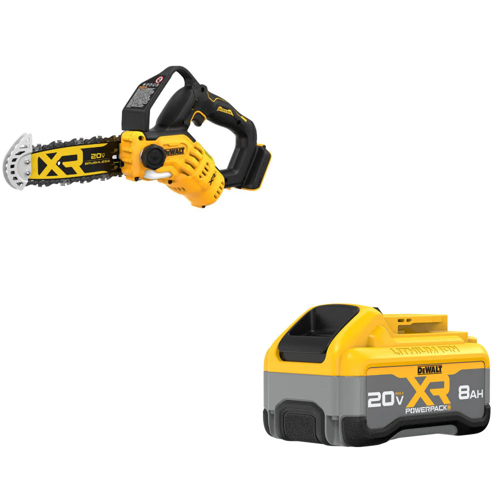 DeWalt DCCS623B 20V Max Pruning Chainsaw W/ FREE DCB2108 20V MAX 8Ah Battery - Mactool Shop