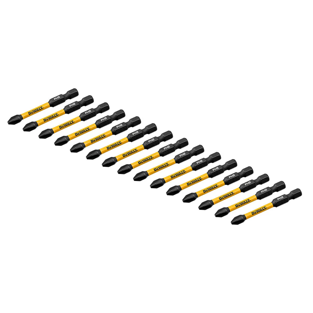 DeWalt DWAF2PH2IR15 PH2 FLEXTORQ 1/4 x 2-1/4in Impact Driver Bits, 15-Pack - Mactool Shop