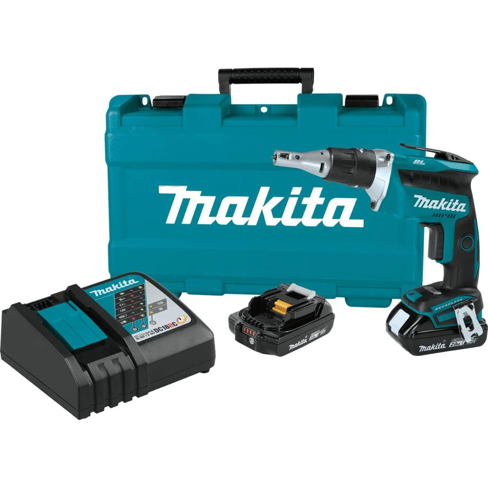 Makita XSF03R 18V Comp Brushless Drywall Screwdriver Kit var spd, LED, 2.0 - Mactool Shop