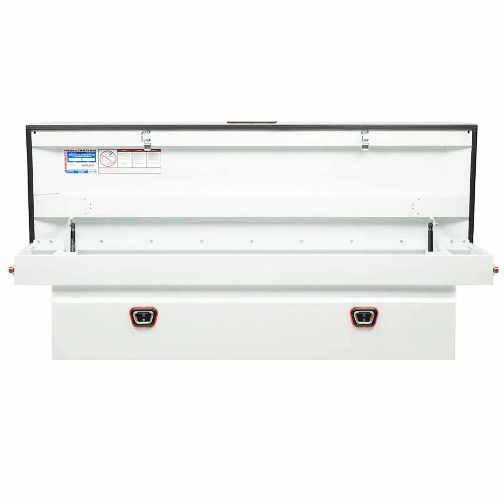 Weather Guard 126-3-03 Model 126-3-03 Saddle Box, Steel, Standard, White, 10.6 Cu. Ft. - Mactool Shop
