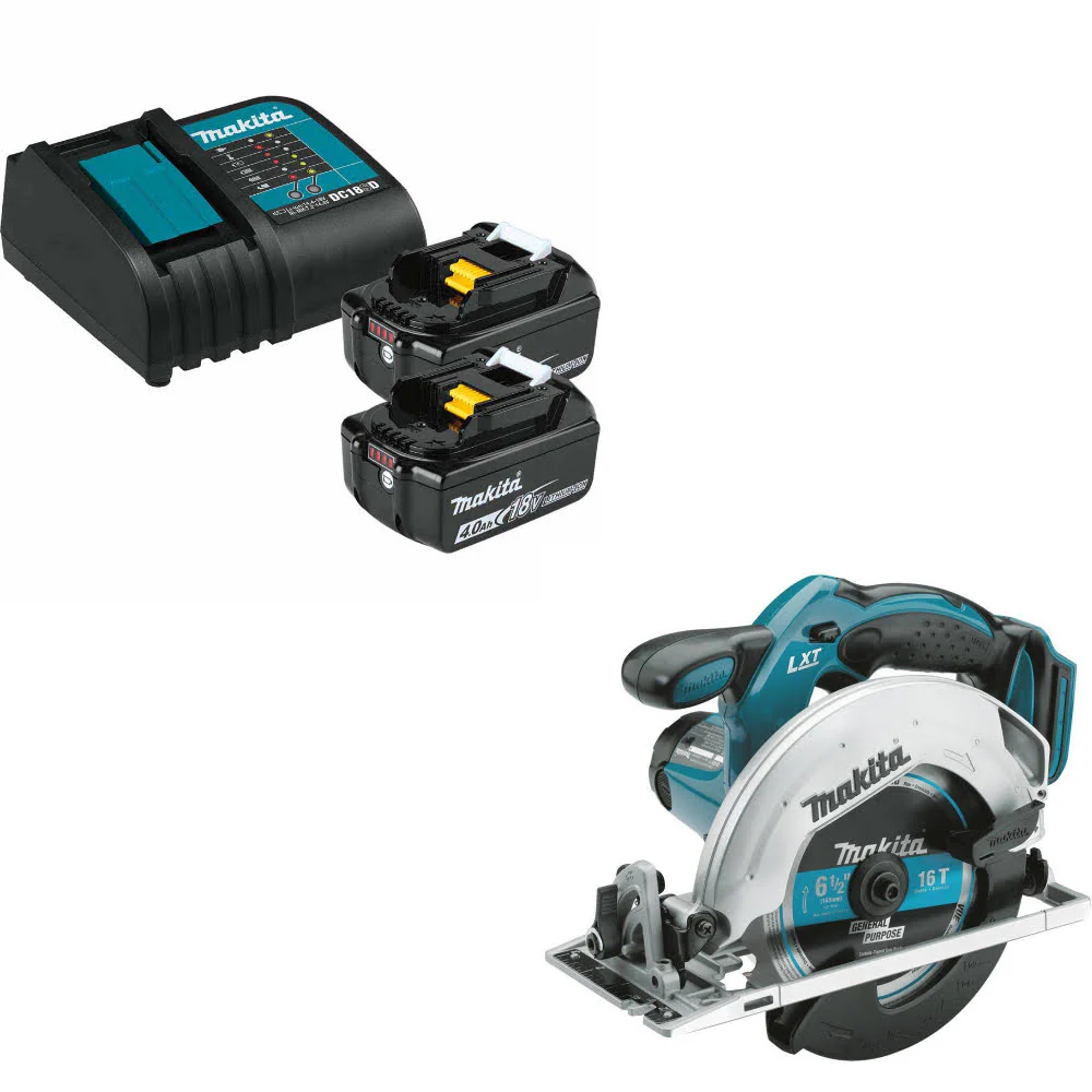 Makita BL1840BSC2 18V LXT Li-Ion Starter Pack W/ FREE XSS02Z 18V LXT Circ Saw - Mactool Shop